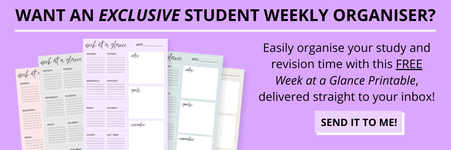STUDENT WEEKLY ORGANISER