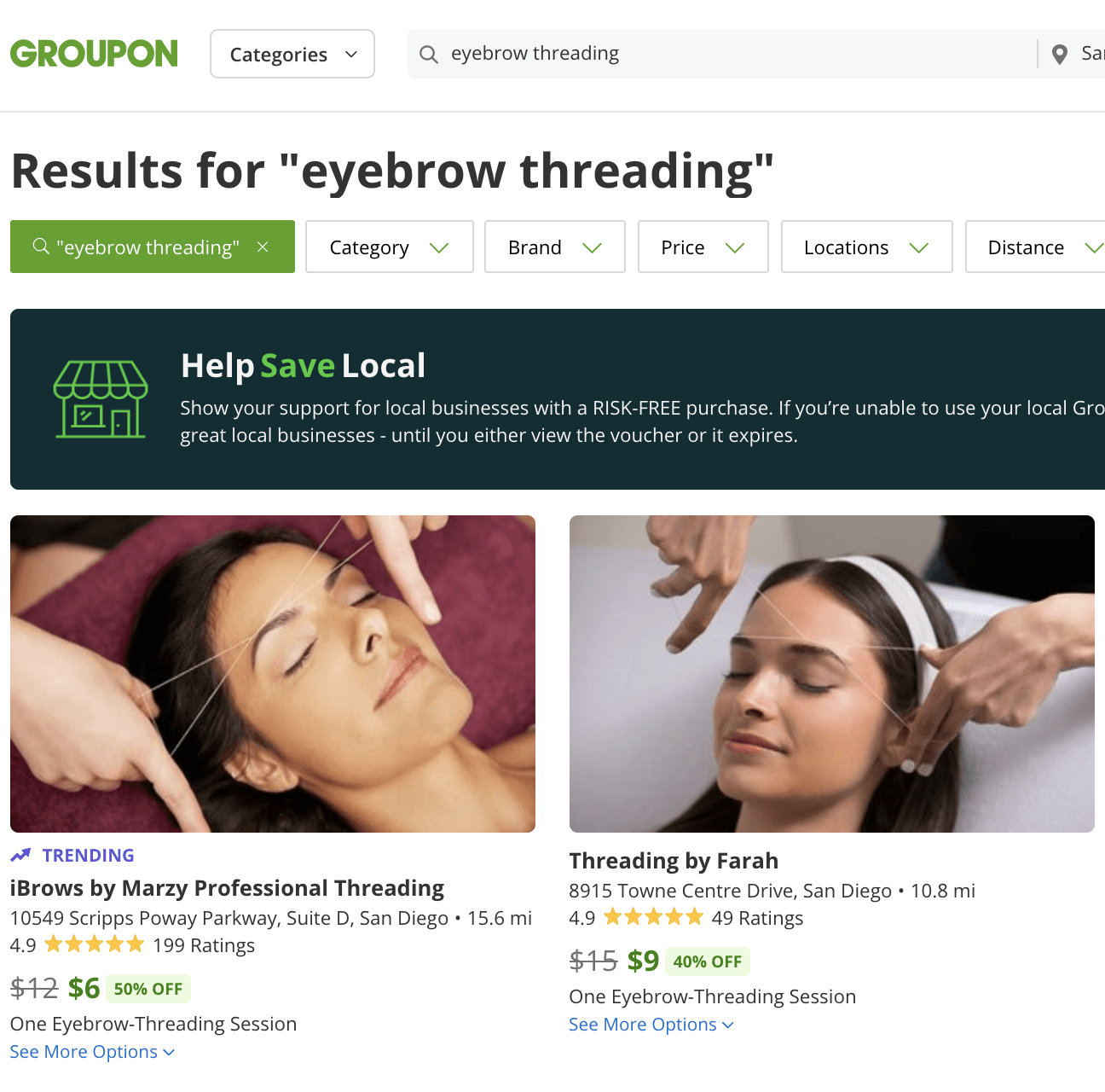 groupon - saving money in college